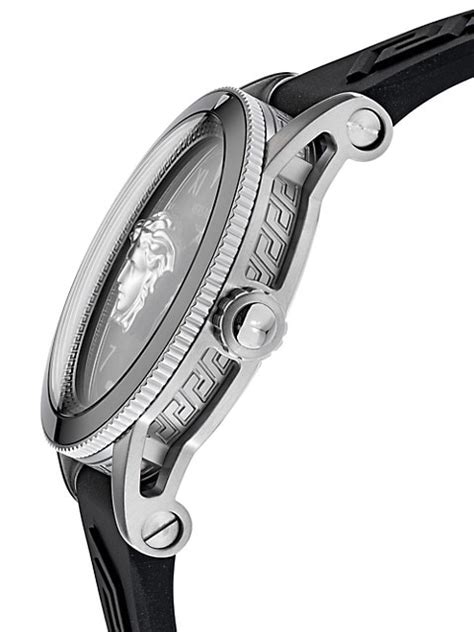 versace watches saks fifth avenue|Versace silvertone greca.